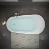55" Acrylic Freestanding Bathtub, Deep Soaking Contemporary Stand Alone Bath Tub with Pop-up Drain & Integrated Overflow, Chrome-Finish Drain Cover, Glossy White GF-26A04-55 - Image 11