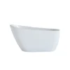 55" Acrylic Freestanding Bathtub, Deep Soaking Contemporary Stand Alone Bath Tub with Pop-up Drain & Integrated Overflow, Chrome-Finish Drain Cover, Glossy White GF-26A04-55 - Image 9