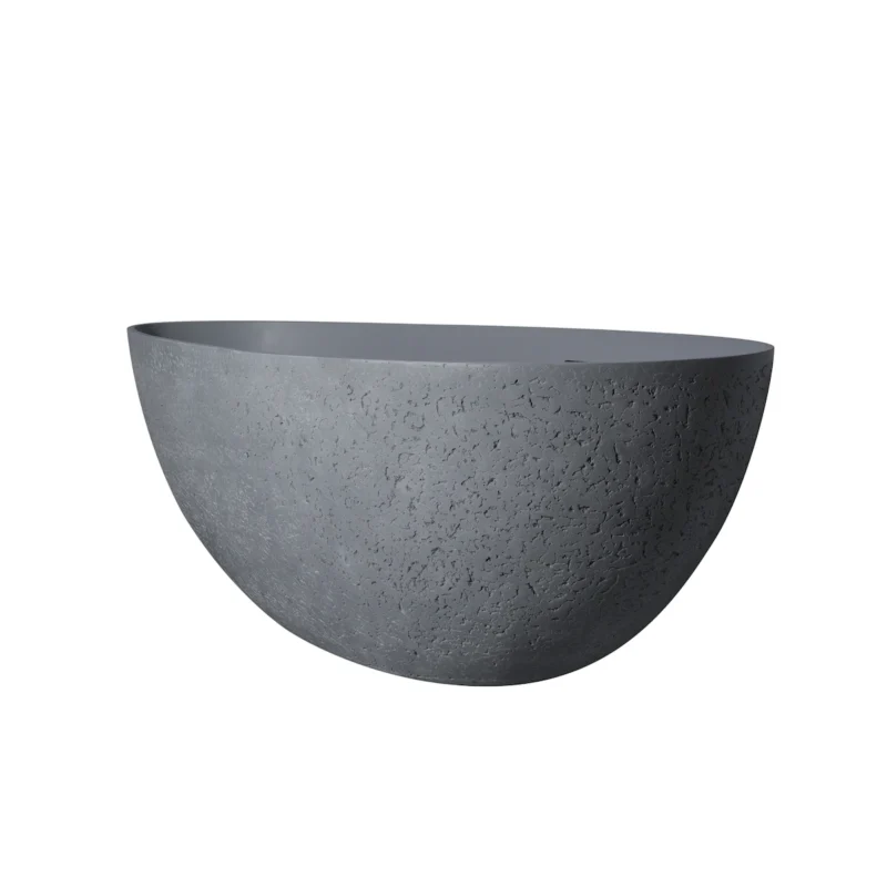 65 inch freestanding solid surface soaking bathtub for bathroom - Image 2