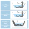 KORRA 61 Inch Acrylic Whirlpool Massage Bathtub for 2 Person 16 Water Jets LED Lights Heater for Jacuzzi Spa Massage  - Image 15