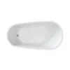 55" Acrylic Freestanding Bathtub, Deep Soaking Contemporary Stand Alone Bath Tub with Pop-up Drain & Integrated Overflow, Chrome-Finish Drain Cover, Glossy White GF-26A04-55 - Image 6