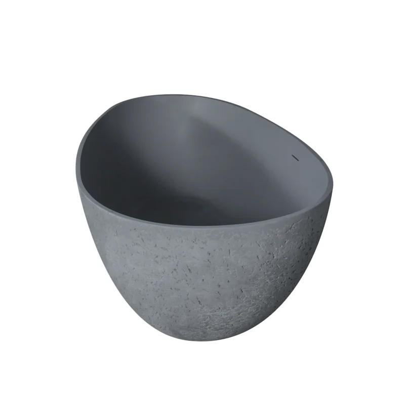 65 inch freestanding solid surface soaking bathtub for bathroom - Image 5