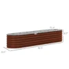 Outsunny 8' x 2' x 1.4' Galvanized Raised Garden Bed Kit, Outdoor Metal Elevated Planter Box with Safety Edging, Easy DIY Stock Tank for Growing Flowers, Herbs & Vegetables, Brown - Image 21