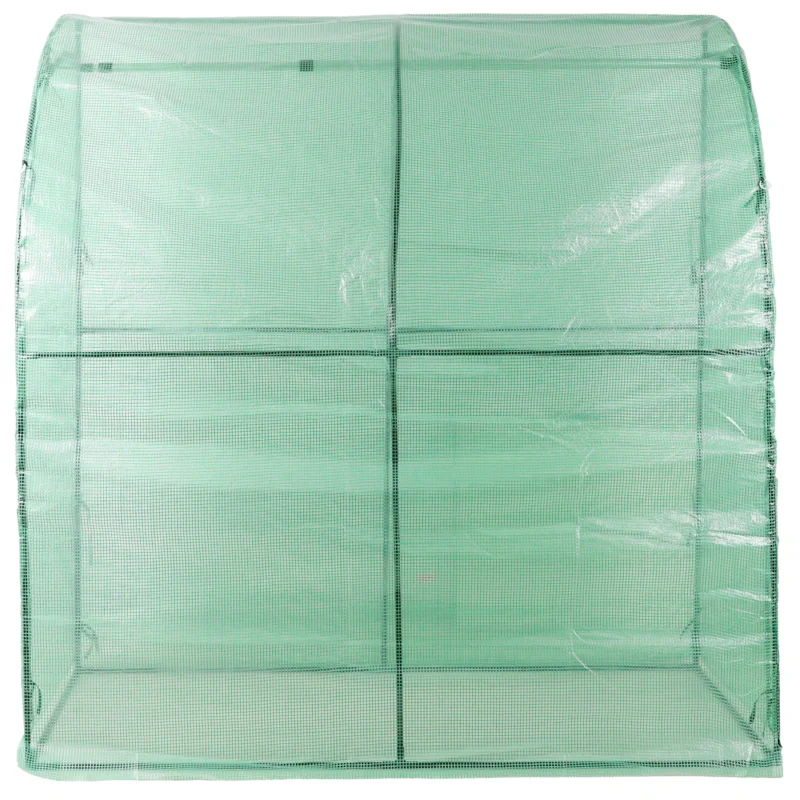3 Tier Lean-To Portable Greenhouse, Heavy Duty Indoor Outdoor Garden Greenhouse with Wire Shelves, 2 Roll-Up Zipper Doors, Easy Assembly, 79"x39"x83", PE Weatherproof Cover - Image 12