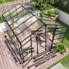 Newly marketed Gain height windproofaluminum greenhouse 10x12 FT Polycarbonate Greenhouse Raised Base and Anchor Aluminum Heavy Duty Walk-in Greenhouses for Outdoor Backyard in All Season - Image 12