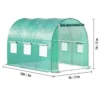 Walk-in Tunnel Greenhouse 9.58x6.43x6.23ft Galvanized Frame PE Cover White - Image 10
