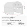 Walk-in Tunnel Greenhouse 19.36x9.68x7.4ft Galvanized Frame PE Cover Green - Image 10
