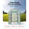 Walk-in Tunnel Greenhouse, 15 x 6.5 x 7 ft Portable Plant Hot House w/ Galvanized Steel Hoops, 1 Top Beam, Diagonal Poles, Zippered Door & 8 Roll-up Windows, White - Image 2