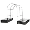 Raised Garden Bed with Arch Trellis, 2 Pack Metal Planter Boxes with Garden Arch, Outdoor Garden Planter for Climbing Plants Vegetables Flowers - Image 2