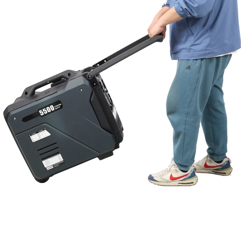 Super quiet Inverter Generator 5.5KW portable generator electric&remote start, foldable handle with wheels, 224cc 4 stroke EPA compliant, Gas&LPG Dual Fuel, With CO Sensor for more safety using  - Image 19