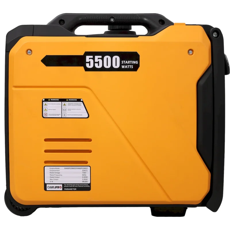 Super quiet Inverter Generator 5.5KW portable generator electric&remote start, foldable handle with wheels, 224cc 4 stroke EPA compliant  - Image 19