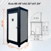 Person Portable Toilet Cabin – Outdoor Restroom with Light, Sink & Vent Fan  - Image 10