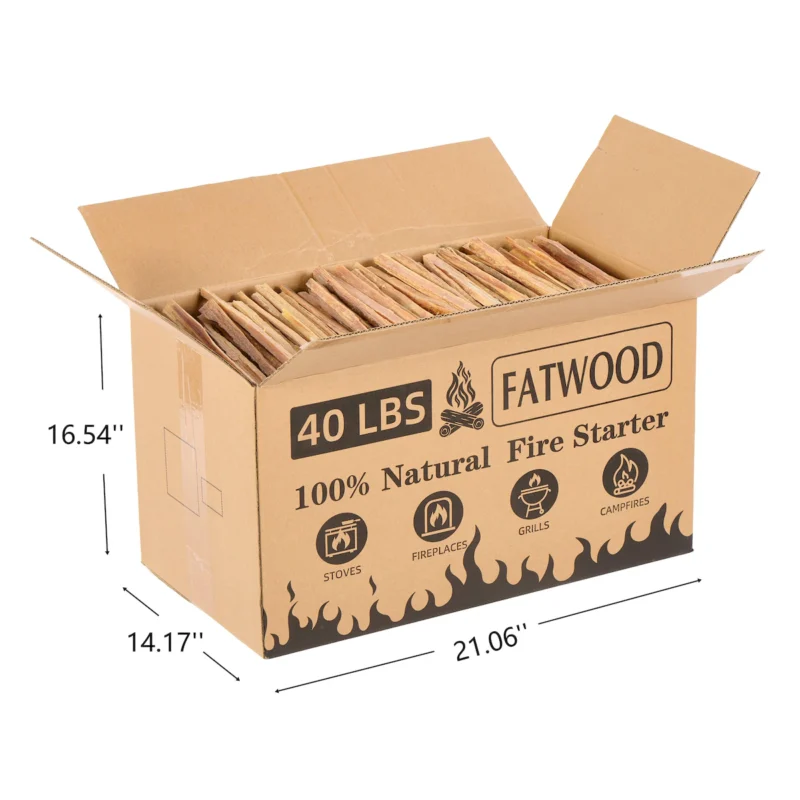 40 Lbs Fatwood Fire Starter Sticks, 100% Natural Kindling wood, Pine Firewood Firestarter for Campfire, Stove, Fireplace, Bonfires, Grill - Image 18