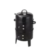 Outdoor double-layer grill, charcoal wood fired braising and smoking stove 