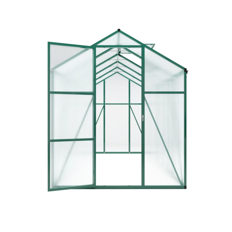 Newly marketed Gain height windproofaluminum greenhouse 6x10 FT Polycarbonate Greenhouse Raised Base and Anchor Aluminum Heavy Duty Walk-in Greenhouses for Outdoor Backyard in All Season - Image 4