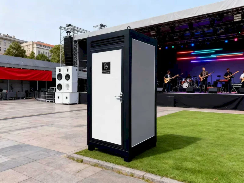 Person Portable Toilet Cabin – Outdoor Restroom with Light, Sink & Vent Fan  - Image 2