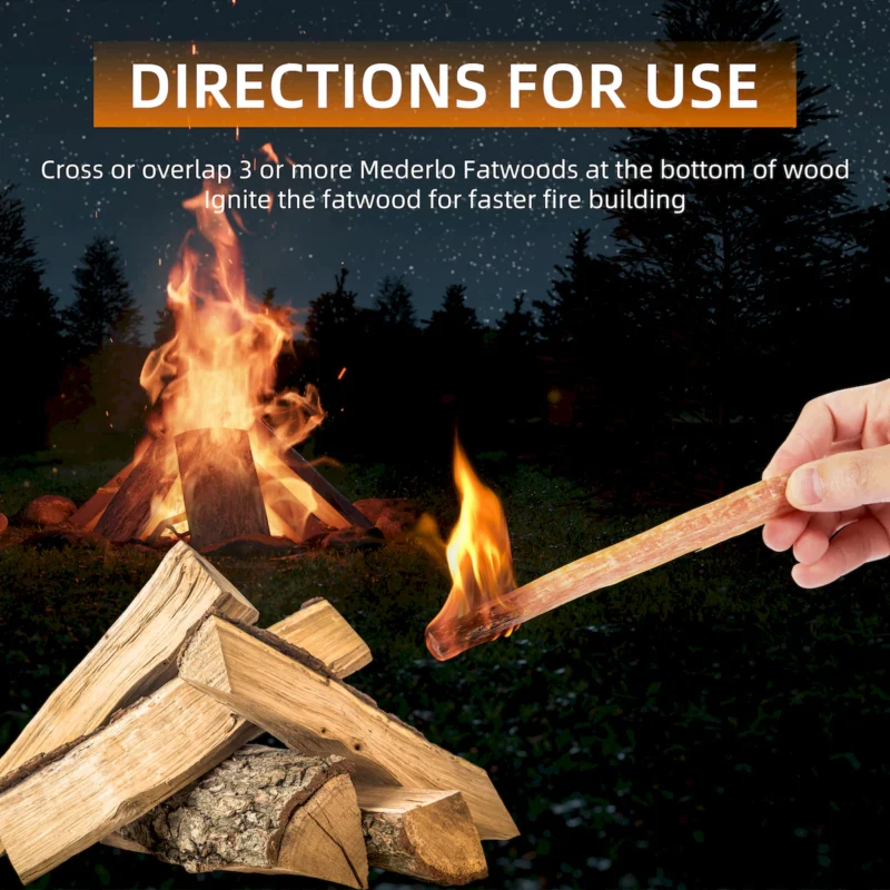 40 Lbs Fatwood Fire Starter Sticks, 100% Natural Kindling wood, Pine Firewood Firestarter for Campfire, Stove, Fireplace, Bonfires, Grill - Image 9