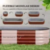 Outsunny 8' x 2' x 1.4' Galvanized Raised Garden Bed Kit, Outdoor Metal Elevated Planter Box with Safety Edging, Easy DIY Stock Tank for Growing Flowers, Herbs & Vegetables, Brown - Image 13