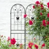 4 Pack Metal Garden Trellis 71" x 19.7" Rustproof Trellis for Climbing Plants Outdoor Flower Support Black - Image 14