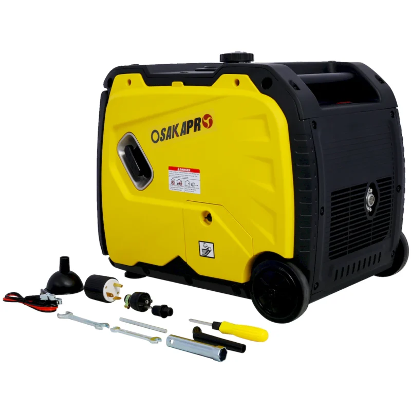 Super quiet Inverter Generator 4500w portable generator electric start, foldable handle with wheel,212cc 4 stroke EPA compliant  - Image 2