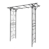 Metal Garden Arch L80.3'' x W20.47'' x H81.1'' Climbing Plants Support Rose Arch Outdoor Black - Image 11