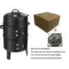 Outdoor double-layer grill, charcoal wood fired braising and smoking stove  - Image 2