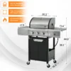 Propane Grill 3 Burner Barbecue Grill Stainless Steel Gas Grill with Side Burner and Cover for Outdoor BBQ, Camping - Image 8