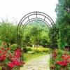Metal Garden Arch L59'' x W17.71'' x H90.55'' Climbing Plants Support Rose Arch Outdoor Black - Image 7
