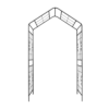 Metal Garden Arch L56.3'' x W16.93'' x H94.5'' Climbing Plants Support Rose Arch Outdoor Black - Image 7