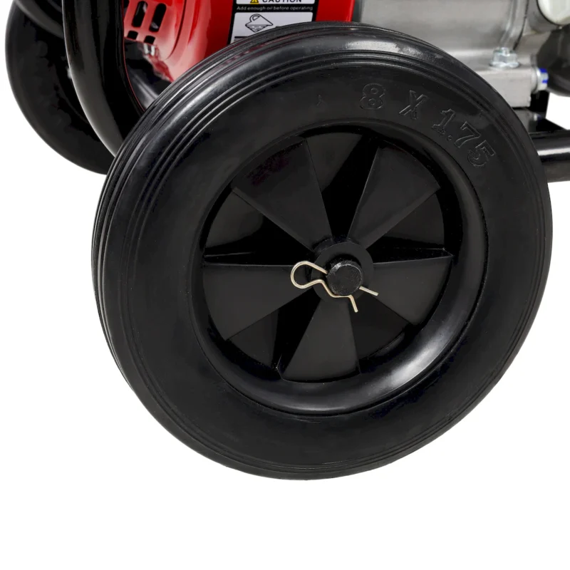 Gas Engine Powered Water Pump 3" inlet&outlet, Flow:264Gpm , 7HP Engine 212CC, EPA Certificated, 3in NPT Connector, 3in to 2in coupler 2in1, 50 ft Discharge Hose, 12 ft Suction Hose, Wheels and Handle  - Image 6