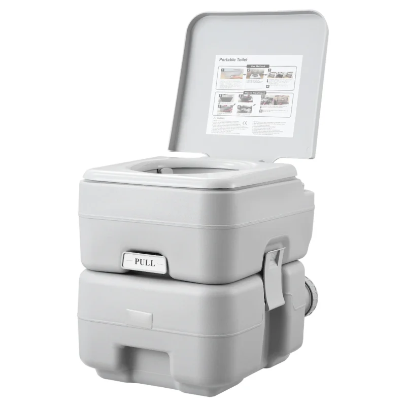 Portable Toilet for Camping, Porta Potty with Carry Bag, 5.3 Gal Waste Tank & 3.2 Gal Flush Tank, Push-Button Pressurized Flush Commode, Leak-proof and Odourless Travel Toilet for Camping Car  - Image 3