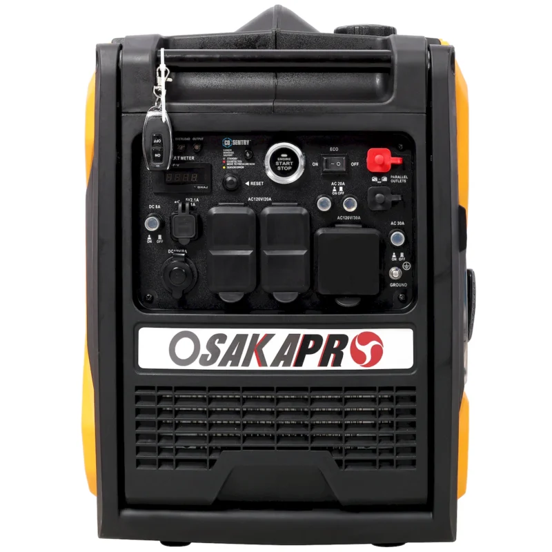 Super quiet Inverter Generator 5.5KW portable generator electric&remote start, foldable handle with wheels, 224cc 4 stroke EPA compliant  - Image 7