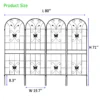 4 Pack Metal Garden Trellis 71" x 19.7" Rustproof Trellis for Climbing Plants Outdoor Flower Support Black - Image 12