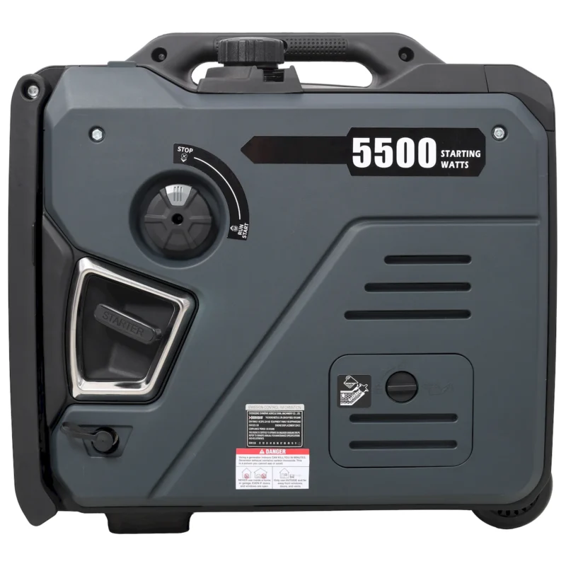 Super quiet Inverter Generator 5.5KW portable generator electric&remote start, foldable handle with wheels, 224cc 4 stroke EPA compliant, Gas&LPG Dual Fuel, With CO Sensor for more safety using  - Image 7