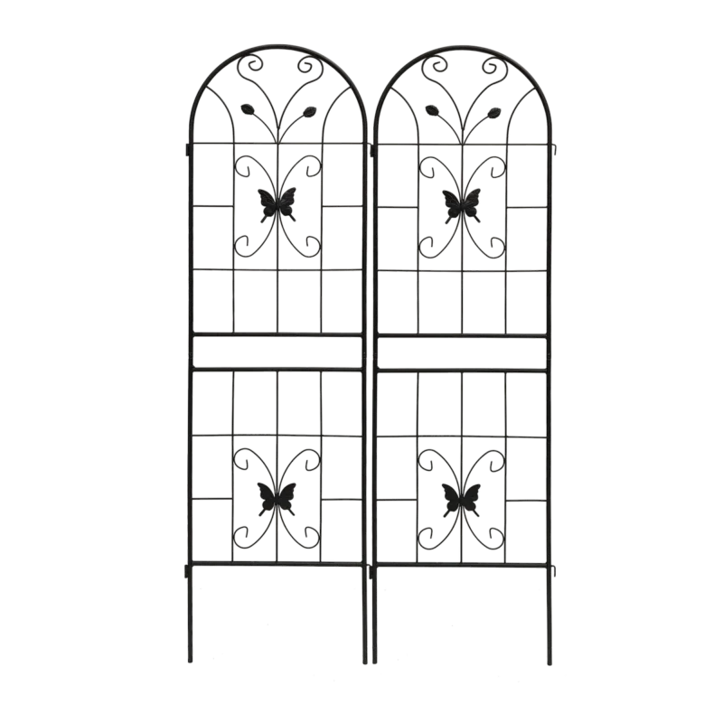 4 Pack Metal Garden Trellis 71" x 19.7" Rustproof Trellis for Climbing Plants Outdoor Flower Support Black - Image 11