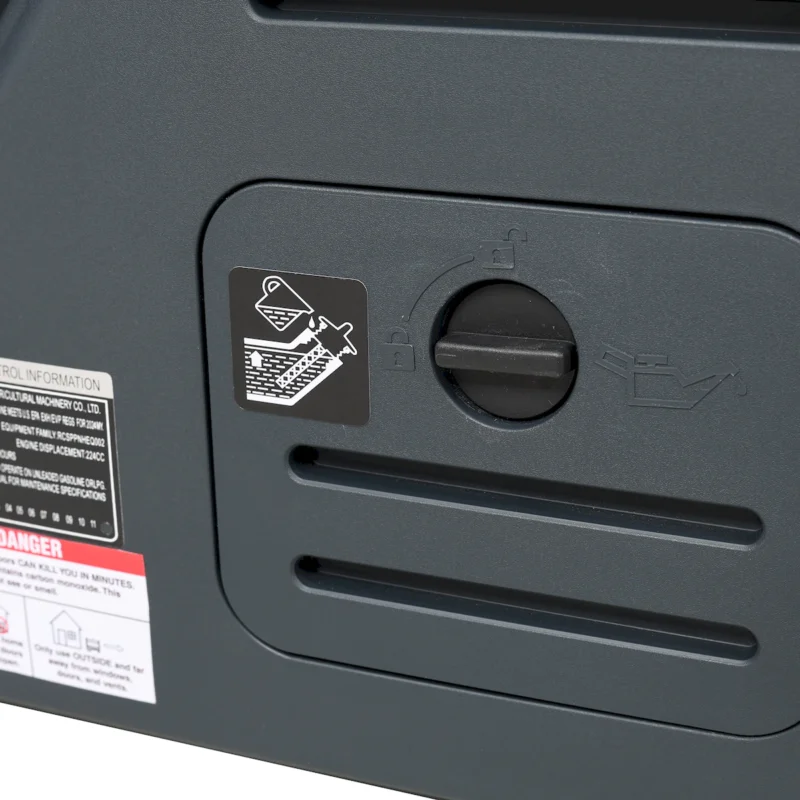 Super quiet Inverter Generator 5.5KW portable generator electric&remote start, foldable handle with wheels, 224cc 4 stroke EPA compliant, Gas&LPG Dual Fuel, With CO Sensor for more safety using  - Image 6