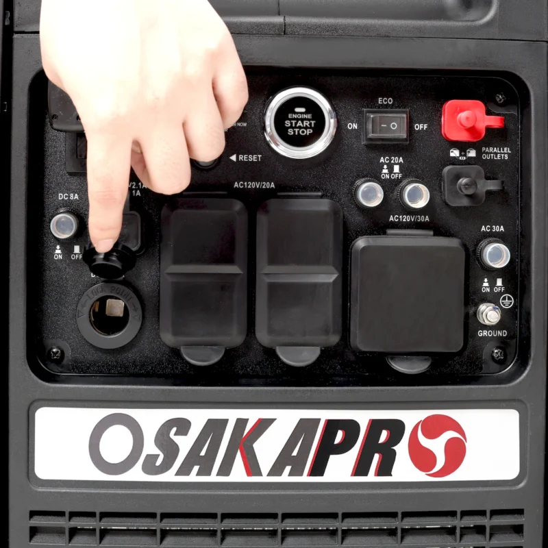 Super quiet Inverter Generator 5.5KW portable generator electric&remote start, foldable handle with wheels, 224cc 4 stroke EPA compliant  - Image 6