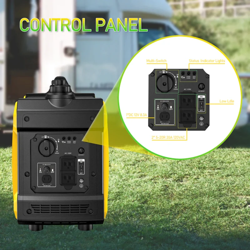 Super quiet Inverter Generator 2000w portable generator, 79.7cc ultra light EPA compliant  - Image 5