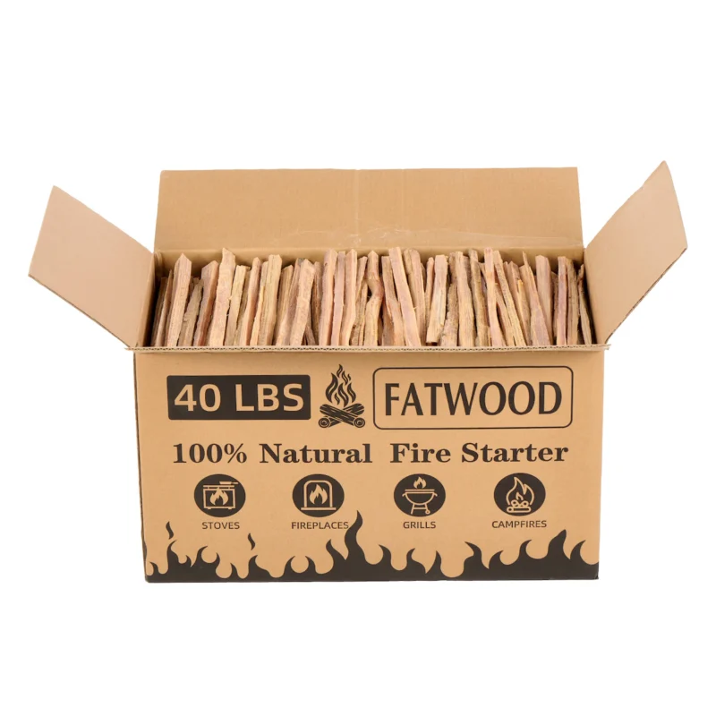 40 Lbs Fatwood Fire Starter Sticks, 100% Natural Kindling wood, Pine Firewood Firestarter for Campfire, Stove, Fireplace, Bonfires, Grill - Image 3