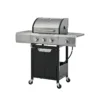 Propane Grill 3 Burner Barbecue Grill Stainless Steel Gas Grill with Side Burner and Cover for Outdoor BBQ, Camping - Image 3