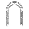 Metal Garden Arch L59'' x W17.71'' x H90.55'' Climbing Plants Support Rose Arch Outdoor Black - Image 17