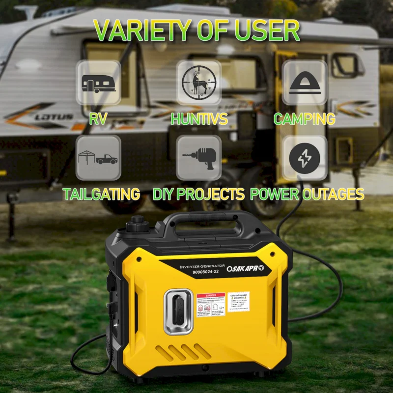 Super quiet Inverter Generator 2000w portable generator, 79.7cc ultra light EPA compliant  - Image 4