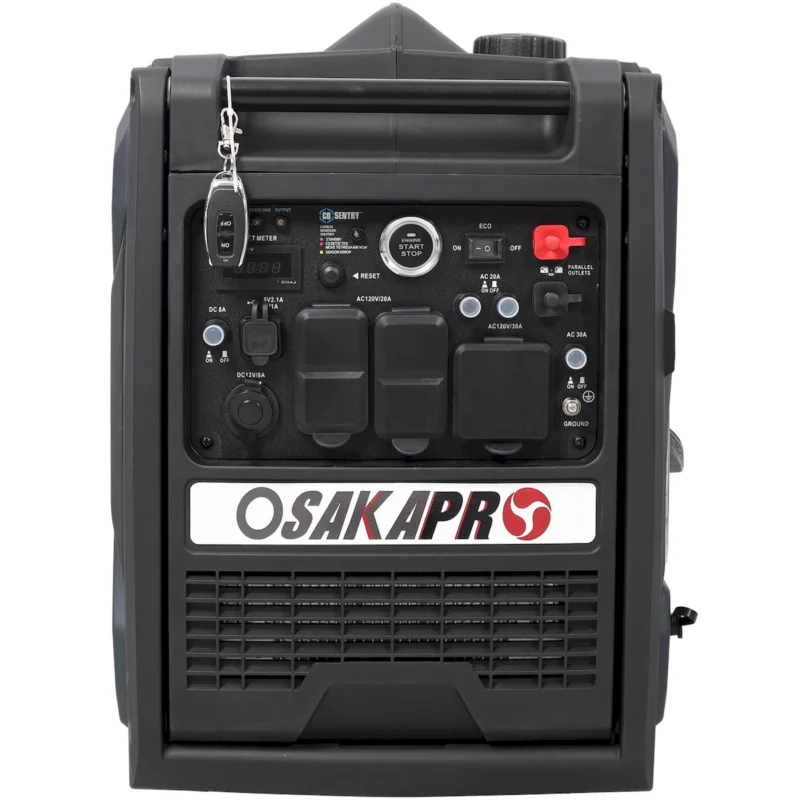 Super quiet Inverter Generator 5.5KW portable generator electric&remote start, foldable handle with wheels, 224cc 4 stroke EPA compliant, Gas&LPG Dual Fuel, With CO Sensor for more safety using  - Image 2