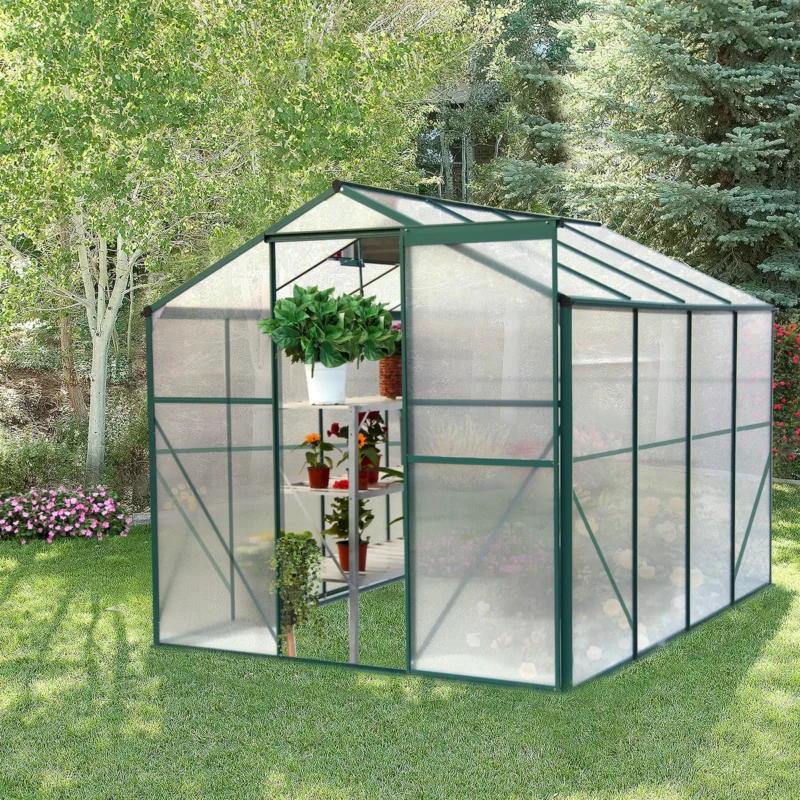 Polycarbonate Greenhouse,6'x 8' Heavy Duty Walk-in Plant Garden Greenhouse for Backyard/Outdoor - Image 9