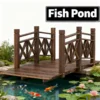 Garden Bridge,Wooden Garden Bridge Footbridge for Backyard Ponds, Creeks, Streams - Image 2