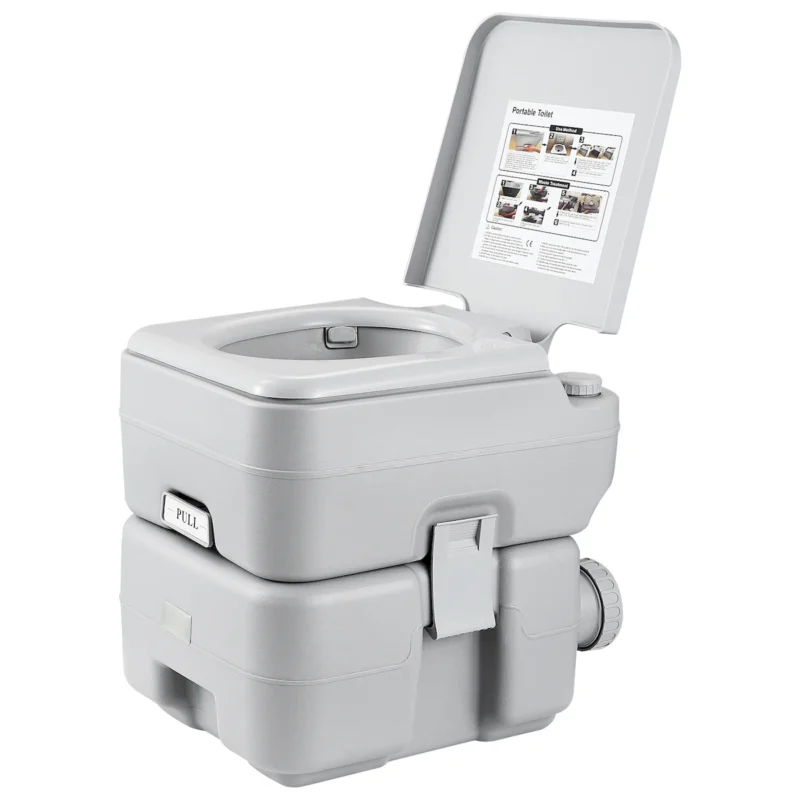 Portable Toilet for Camping, Porta Potty with Carry Bag, 5.3 Gal Waste Tank & 3.2 Gal Flush Tank, Push-Button Pressurized Flush Commode, Leak-proof and Odourless Travel Toilet for Camping Car  - Image 13