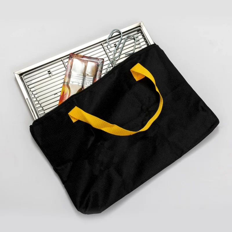 Folded portable BBQ outdoor charcoal barbecue set for picnic patio camping - Image 9