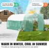 Walk-in Greenhouse, 55.5" x 56.1" x 78.7" Greenhouse for Outdoors with PE Cover, 2 Tiers 8 Shelves, Roll-Up Zipper Door, Walk in Green House, Portable Plant Garden Hot House for Backyard Outside  - Image 8