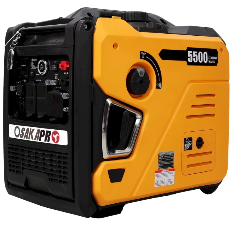 Super quiet Inverter Generator 5.5KW portable generator electric&remote start, foldable handle with wheels, 224cc 4 stroke EPA compliant  - Image 17