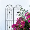 4 Pack Metal Garden Trellis 71" x 19.7" Rustproof Trellis for Climbing Plants Outdoor Flower Support Black - Image 8